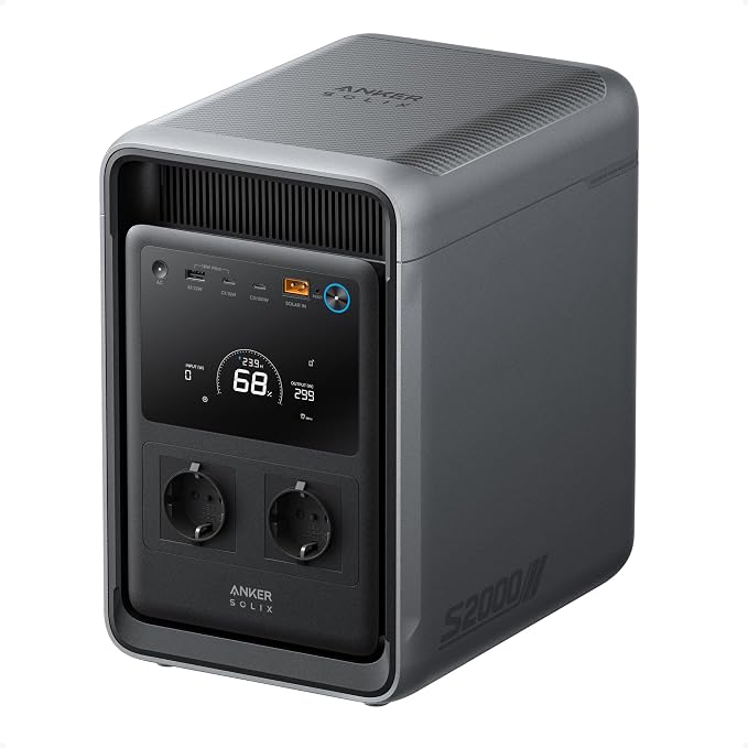 Anker Solix S2000 Portable Power Station, 2000 Wh, 1500 W Home Power Supply