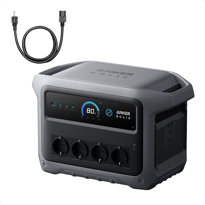 Anker Solix C1000 Gen 2 Portable Power Station, 2000 W Solar Generator