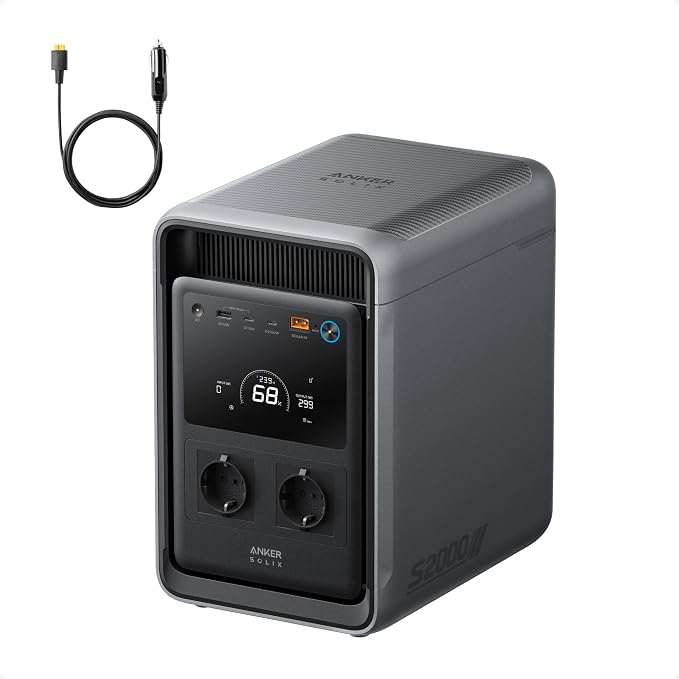 Anker Solix S2000 Power Station with Car Charger 2,010Wh