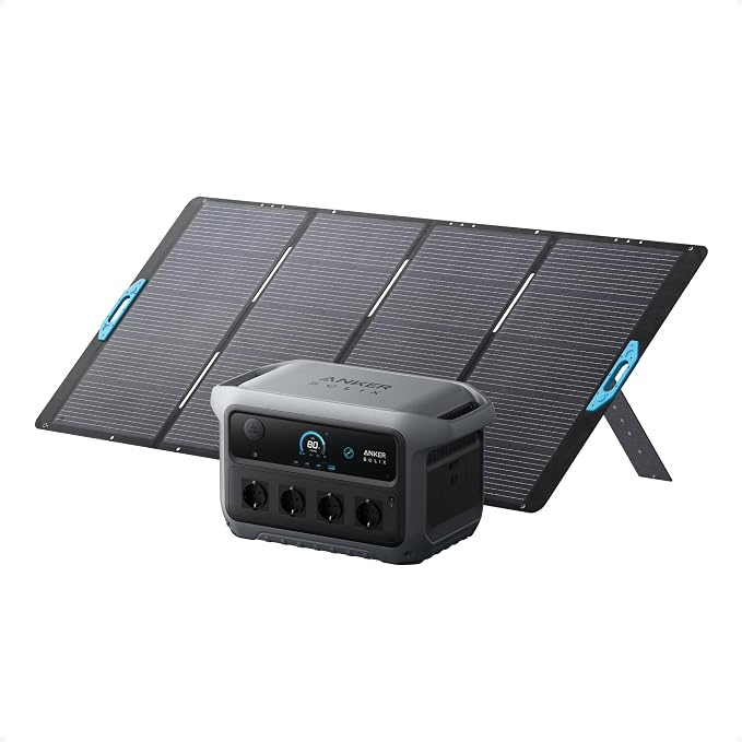 Anker Solix C2000 Gen 2 Portable Power Station + 1 x Portable 400 W Solar